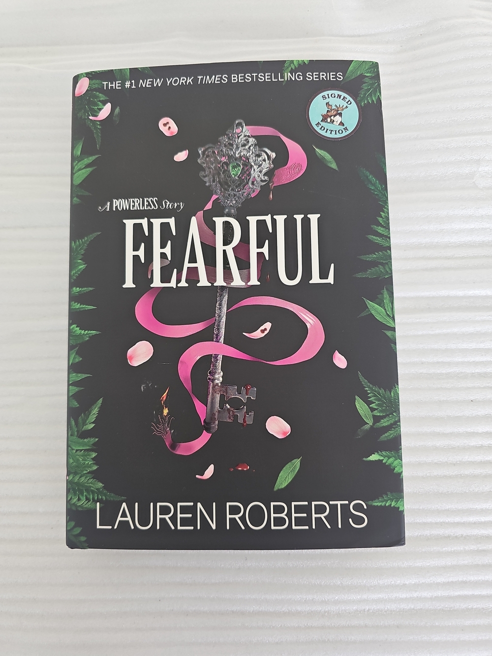 Signed Fearful: A Powerless Story Lauren Roberts Hardcover Signed Brand New